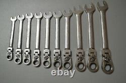 Blue Point by Snap On 10pc Metric Ratcheting Flex Head Wrench Set BOERMF712A(-)