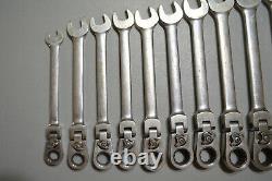 Blue Point by Snap On 10pc Metric Ratcheting Flex Head Wrench Set BOERMF712A(-)