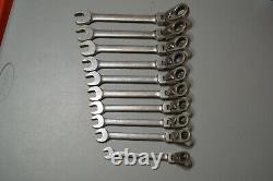 Blue Point by Snap On 10pc Metric Ratcheting Flex Head Wrench Set BOERMF712A(-)