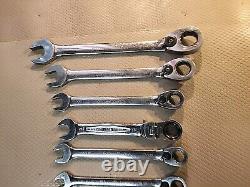 Blue-Point ratcheting combination wrench 7 of 8 pc set BOER708 SAE by Snap on