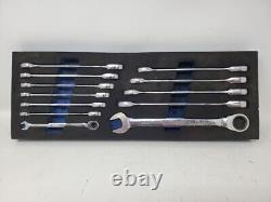 Blue Power Cornwell 12pc Ratcheting Wrench Set 8mm-19mm with Foam Holder