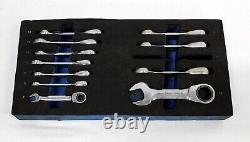 Blue Power by Cornwell Tools BPRW12MSST 11pc Metric Stubby Ratcheting Wrench Set