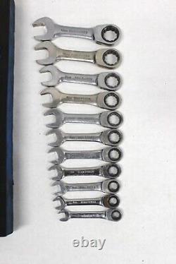 Blue Power by Cornwell Tools BPRW12MSST 11pc Metric Stubby Ratcheting Wrench Set