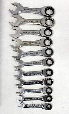 Blue Power by Cornwell Tools BPRW12MSST 11pc Metric Stubby Ratcheting Wrench Set