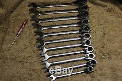Blue point Metric RATCHETING WRENCH SET BOERM712 8mm-19mm & snap-on screw driver