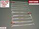 Craftsman 10pc Full Polish Sae Metric Mm Thin Head Tappet Open End Wrench Set