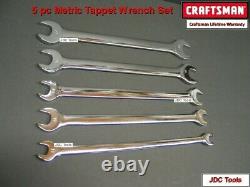 CRAFTSMAN 10pc FULL POLISH SAE METRIC MM Thin Head Tappet Open End Wrench set