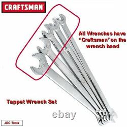 CRAFTSMAN 10pc FULL POLISH SAE METRIC MM Thin Head Tappet Open End Wrench set