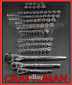 CRAFTSMAN 119pc 1/4 3/8 1/2 Dr SAE&METRIC MM 6pt 12pt ratchet wrench socket set