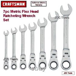 CRAFTSMAN 14 PC METRIC SAE RATCHETING FLEX HEAD WRENCH SET 12pt 7