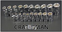 CRAFTSMAN 20pc 1/4 3/8 6Pt METRIC MM Universal Flex ratchet wrench socket set