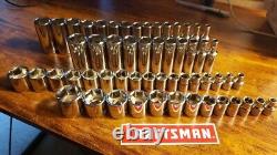 CRAFTSMAN 56pc Short & Deep 3/8 dr SAE METRIC 6pt ratchet wrench socket set
