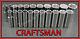Craftsman Hand Tools 22pc 3/8 Deep Sae Metric Mm 6pt Ratchet Wrench Socket Set