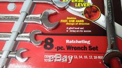 CRAFTSMAN USA 8 piece METRIC Reversible Lever RATCHETING WRENCH SET 8mm-18mm