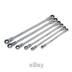 CT3037 6PC Extra Long Reach Double Ended Flexi-Head Ratchet Spanner Set