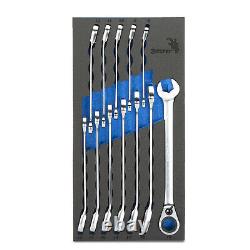 Capri Tools 6-Point Reversible Ratcheting Wrench Set, 8-19 mm, 12-Piece