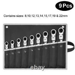 Combination Wrench Set Flexible Spanner Metric Hand Tool Repair Ratcheting Key