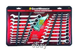 Combination Wrench Set Metric SAE Ratcheting Tool Multi-Color 12-Point 20-Pcs