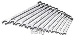 Combo Wrench Set, Long, Polish, 7-19mm, 13Pc SK PROFESSIONAL TOOLS 86127