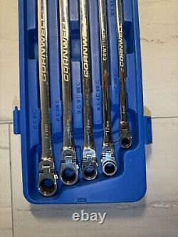 Cornwell 5pc Metric Extra Long Flex Ratcheting Box Wrench Set 8-19mm Ships ASAP