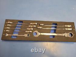 Cornwell CRW8SFB 8 Piece 120-Tooth SAE Flex Ratcheting Combination Wrench Set