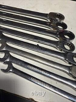 Cornwell SAE Ratcheting Combination Wrench SET 8 Piece Set T10