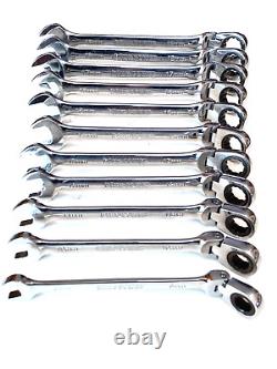 Cornwell Tools BPRW12MFST 11 Piece 72 Tooth Metric Flex Combo Ratchet Wrench Set