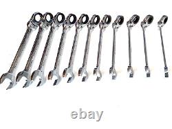 Cornwell Tools BPRW12MFST 11 Piece 72 Tooth Metric Flex Combo Ratchet Wrench Set