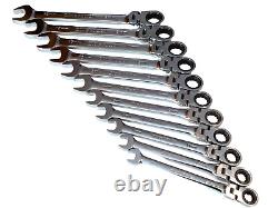 Cornwell Tools BPRW12MFST 11 Piece 72 Tooth Metric Flex Combo Ratchet Wrench Set