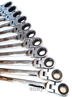 Cornwell Tools BPRW12MFST 11 Piece 72 Tooth Metric Flex Combo Ratchet Wrench Set