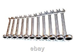 Cornwell Tools BPRW12MFST 11 Piece 72 Tooth Metric Flex Combo Ratchet Wrench Set