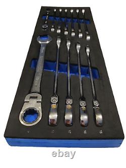 Cornwell Tools BPRW12MFST 12 Piece 72 Tooth Metric Flex Combo Ratchet Wrench Set