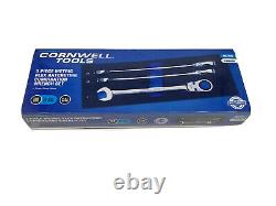 Cornwell Tools CRW3MSFB 3PC 120t Metric Flex Ratcheting Combo Wrench Set