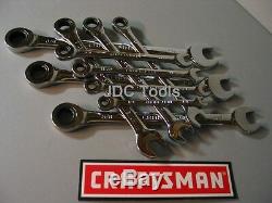 Craftsman 10 Pc Combination Ratcheting Wrench Set Polished All Sae 1/4-3/4