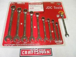 Craftsman 10 Pc Combination Ratcheting Wrench Set Polished All Sae 1/4-3/4