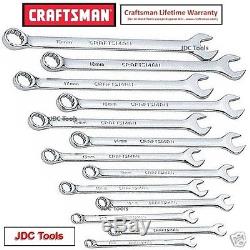 Craftsman 13 pc Professional Full Polish Long Combination Metric MM Wrench Set