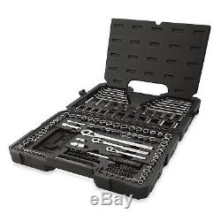 Craftsman 165pc Mechanic Tool Set Standard Metric Ratchet Silver Kit Wrench Case