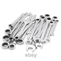 Craftsman 20 pc Combination Ratcheting Wrench Set Metric MM & Standard SAE