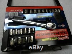 Craftsman 3/8 Drive SAE MM Ratchet Socket Wrench Set USA 22 pcs Part # 45882