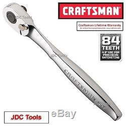 Craftsman 3 Piece 84 T Tooth Ratchet Drive Set Thin Profile NEW