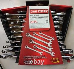 Craftsman 46820 Ratcheting combination wrench set 20 Piece 12 pt