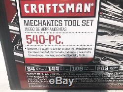Craftsman 540-piece Mechanics Tool Set with 84T Ratchet Ratcheting Wrench NEW