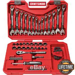 Craftsman 56-Piece Universal Mechanics Tool Set & Case, SAE Metric Socket Wrench