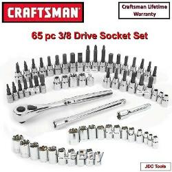 Craftsman 65 pc 3/8 1/4 drive Socket Torx Hex Ratchet Wrench Set 42 22 17 10