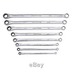 Craftsman 8 Piece Extra Long Box End Ratcheting Wrench Set 3/8 3/4in