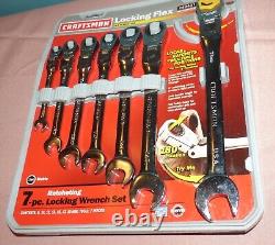 Craftsman 942401 Metric 7-Pc. Locking Flex Ratcheting Wrench Set USA Made