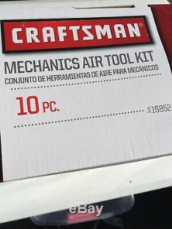 Craftsman Air Tool Set 10 Piece Impact Ratchet Wrench Mechanic Kit with Hard Case