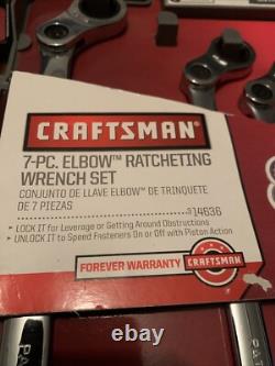 Craftsman Elbow Ratcheting Wrench Sets Metric SAE, 14636, 14635 See Details