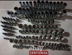 Craftsman Hand Tools 166 Pc 1/4,3/8,1/2 Sockets New Ratchet Wrench Socket Set