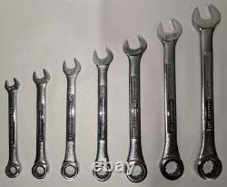 Craftsman Industrial 24623 USA 7 Piece SAE Ratcheting Wrench Set With Pouch